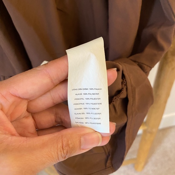 Missguided Smocked Cut Out Baby Doll Mini Dress Chocolate Brown Sz 8 - Picture 7 of 10